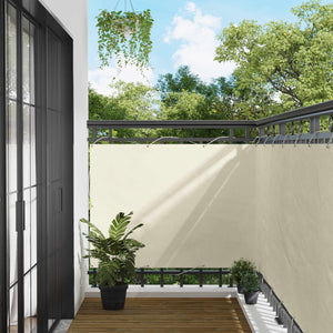 vidaXL Balcony Privacy Screen Cream 110 x 200 cm Oxford Fabric