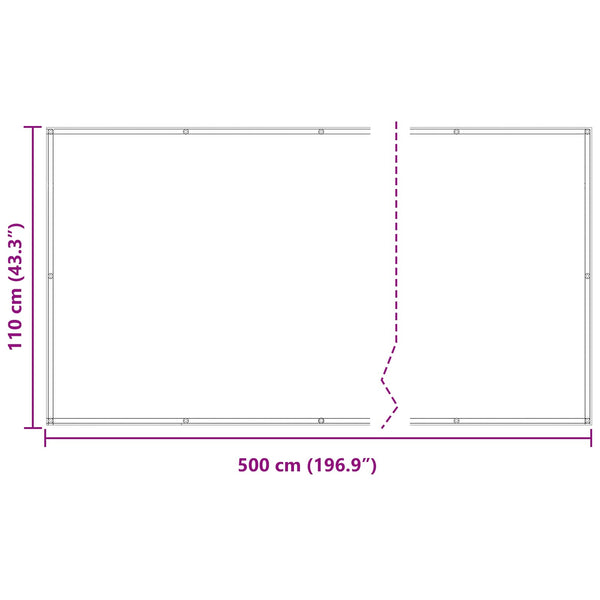 vidaXL Balcony Privacy Screen Cream 110 x 500 cm Oxford Fabric