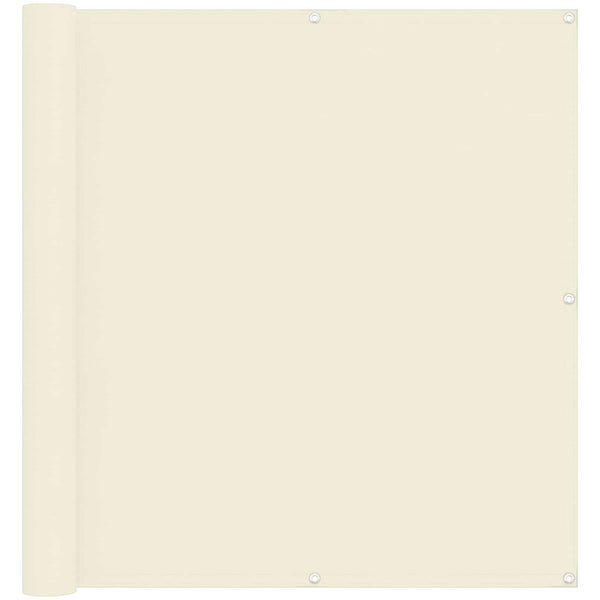 vidaXL Balcony Privacy Screen Cream 110 x 700 cm Oxford Fabric