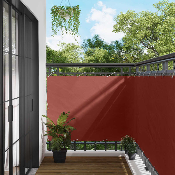 vidaXL Balcony Privacy Screen Terracotta 110 x 1000 cm Oxford Fabric