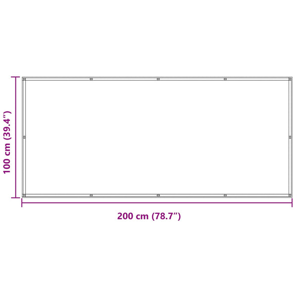 vidaXL Balcony Privacy Screen Taupe 100 x 200 cm Oxford Fabric