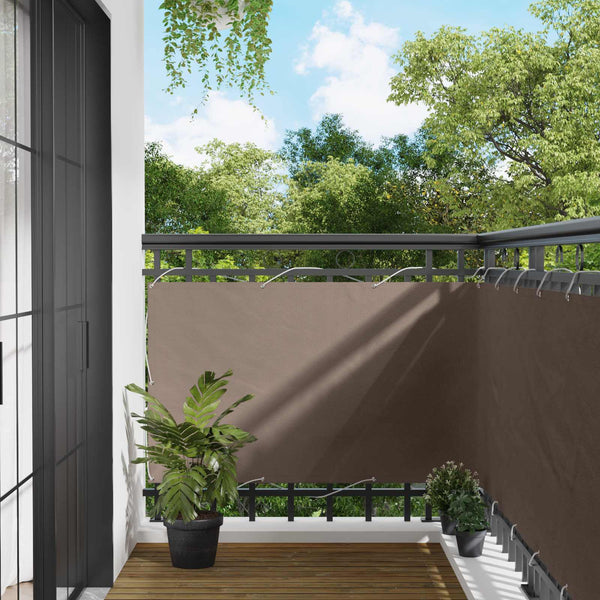 Balkonsichtschutz Taupe Oxford-Stoff 100x700cm