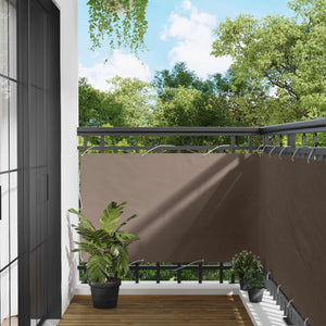 Balkonsichtschutz Taupe Oxford-Stoff 100x800cm