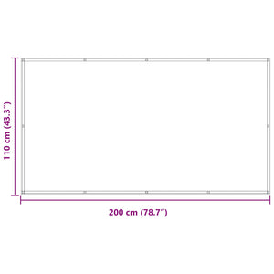 Balkonsichtschutz Rot Oxford-Stoff 110x200cm