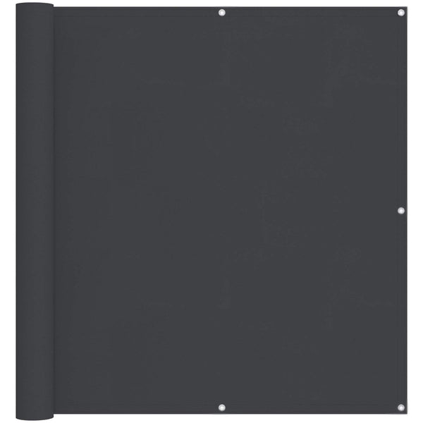 vidaXL Balcony Privacy Screen Black 110 x 200 cm Oxford Fabric