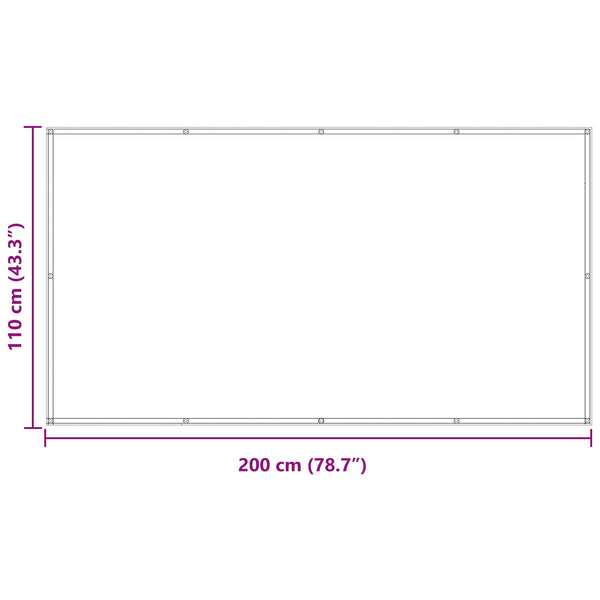 vidaXL Balcony Privacy Screen Black 110 x 200 cm Oxford Fabric