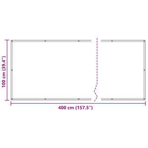vidaXL Balcony Privacy Screen Brown 100 x 400 cm Oxford Fabric