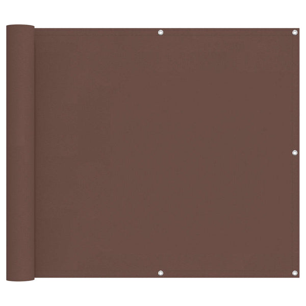 vidaXL Balcony Privacy Screen Brown 100 x 500 cm Oxford Fabric