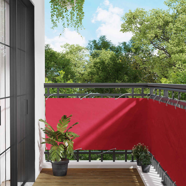 vidaXL Balcony Privacy Screen Bordeaux Red 75 x 400 cm