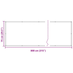 Bordeauxroter Balkonsichtschutz 75x800cm