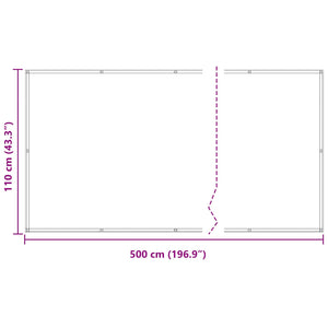 Balkonsichtschutz Bordeauxrot 110x500cm Oxford-Stoff