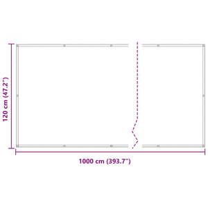 vidaXL Balcony Privacy Screen Bordeaux Red 120 x 1000 cm