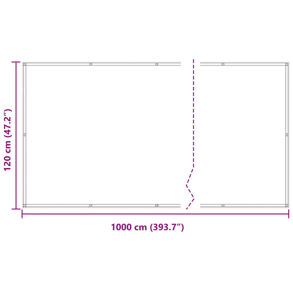 vidaXL Balcony Privacy Screen Bordeaux Red 120 x 1000 cm