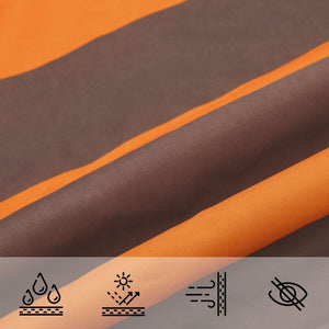 vidaXL Sun Shade Sail Orange and Brown 4 x 2.5 m 100% Polyester Oxford