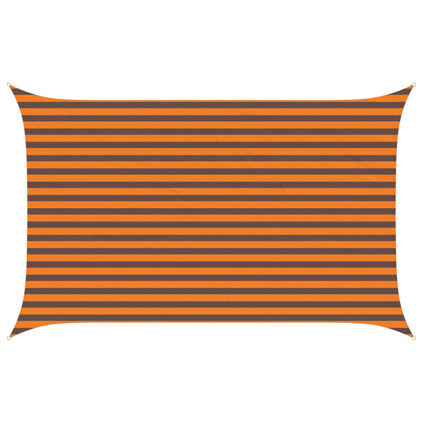 vidaXL Sun Shade Sail Orange and Brown 4 x 2.5 m 100% Polyester Oxford