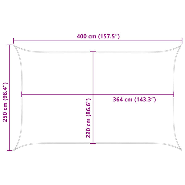 vidaXL Sun Shade Sail Orange and Brown 4 x 2.5 m 100% Polyester Oxford