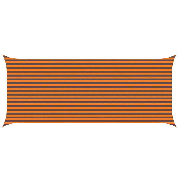 vidaXL Awning Orange and Brown 6 x 2.5 m 100% Polyester Oxford