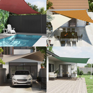 vidaXL Sun Shade Sail Orange and Brown 5 x 3.5 m 100% Oxford Polyester