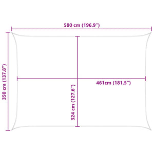 vidaXL Sun Shade Sail Orange and Brown 5 x 3.5 m 100% Oxford Polyester
