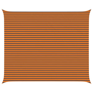 vidaXL Sun Shade Sail Orange and Brown 6 x 5 m 100% Polyester Oxford