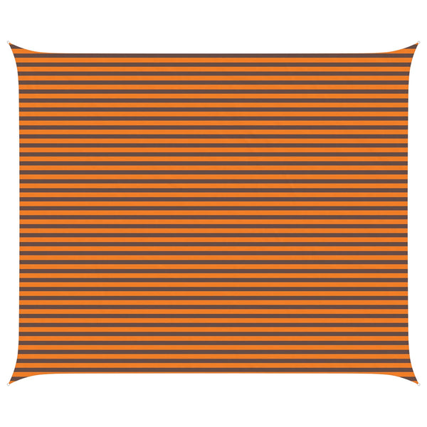 vidaXL Sun Shade Sail Orange and Brown 6 x 5 m 100% Polyester Oxford