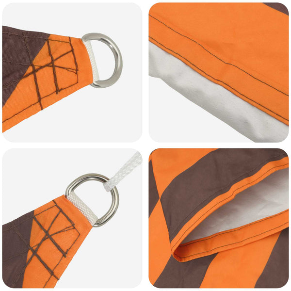 vidaXL Sun Shade Sail Orange and Brown 7 x 5 m 100% Polyester Oxford