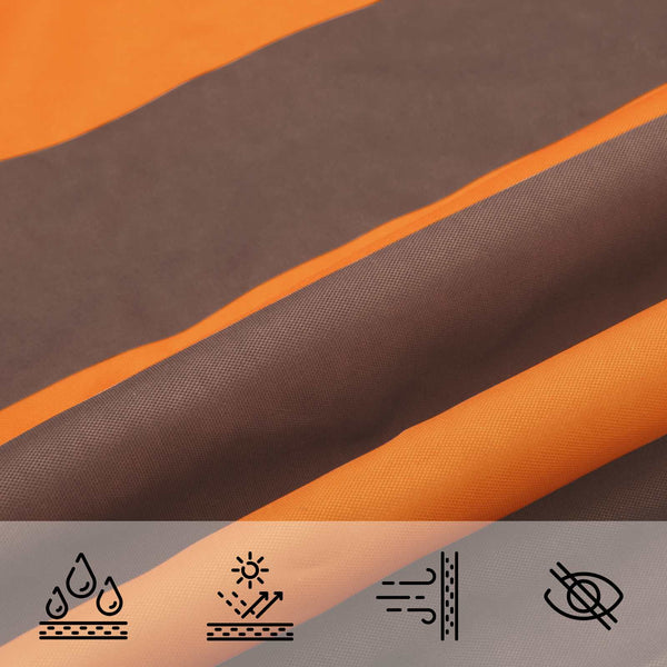 vidaXL Sun Shade Sail Orange and Brown 7 x 5 m 100% Polyester Oxford