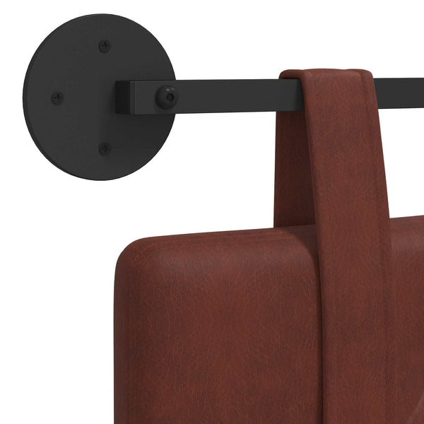 vidaXL Hanging Headboard Antique PU