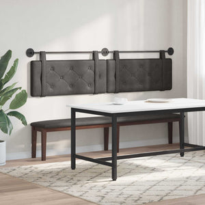 vidaXL Hanging Headboard Black Antique PU