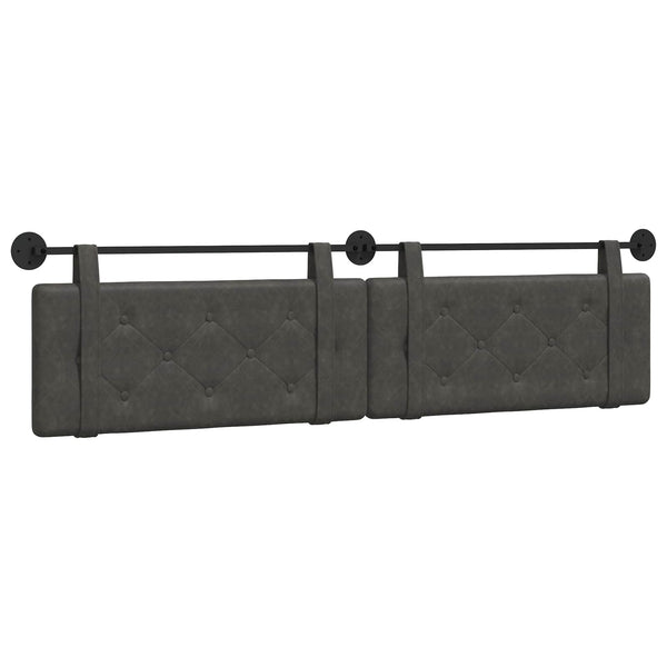 vidaXL Hanging Headboard Black Antique PU