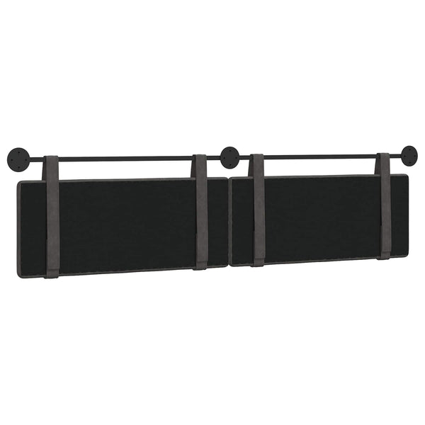 vidaXL Hanging Headboard Black Antique PU