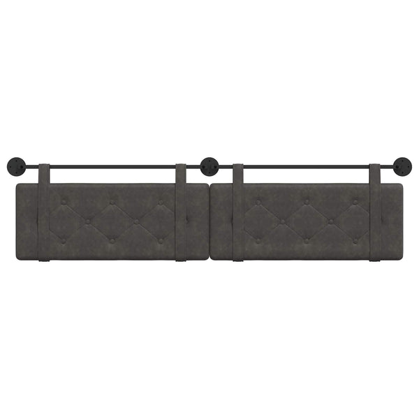 vidaXL Hanging Headboard Black Antique PU