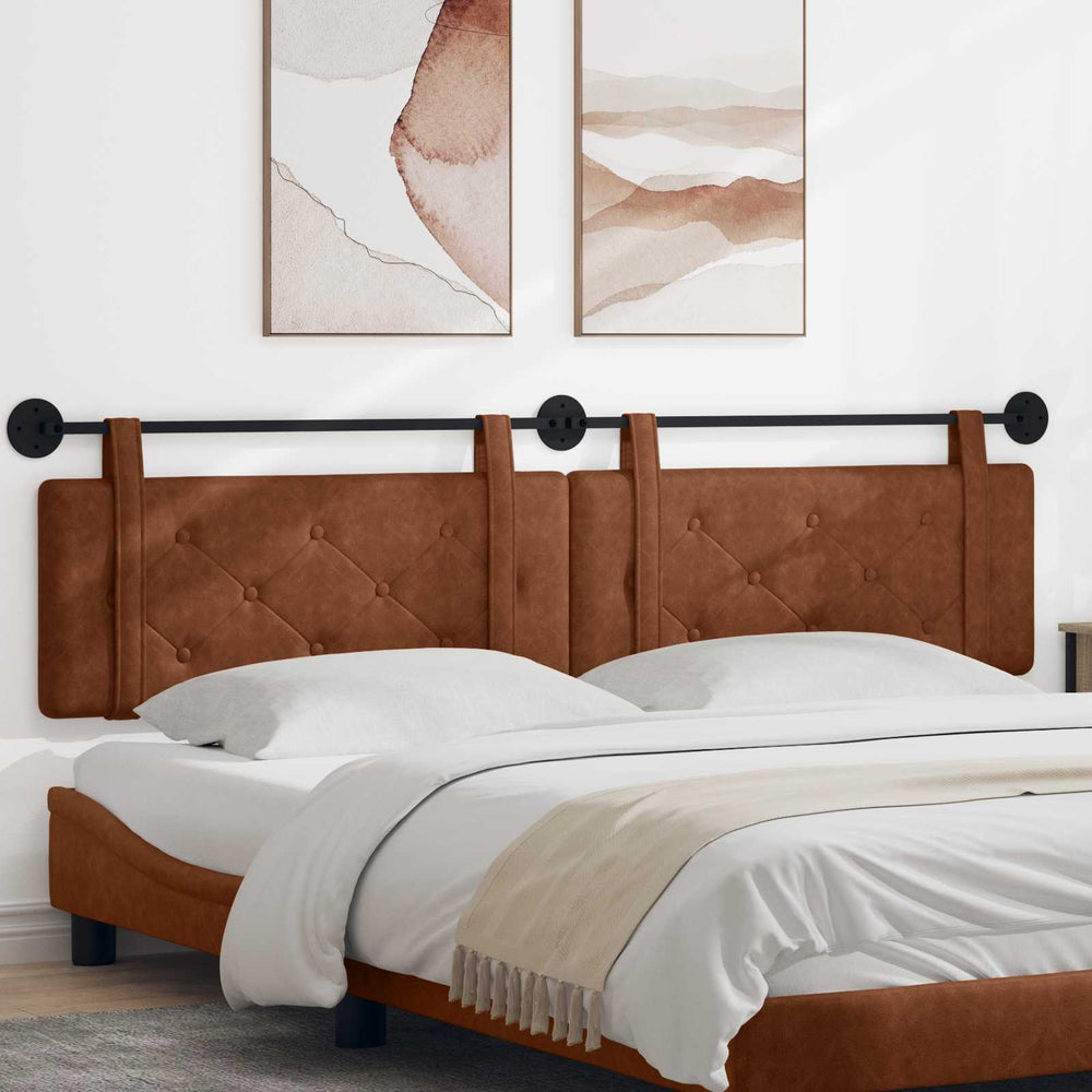 vidaXL Hanging Headboard Brown Antique PU