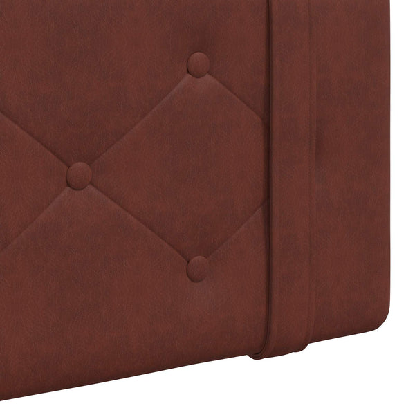 vidaXL Wall-Mounted Headboard Glossy Brown Antique PU