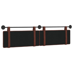 vidaXL Wall-Mounted Headboard Glossy Brown Antique PU