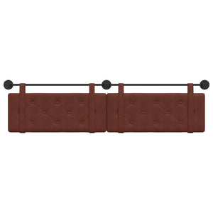 vidaXL Wall-Mounted Headboard Glossy Brown Antique PU