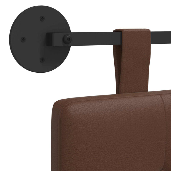 vidaXL Hanging Headboard Brown Artificial Leather