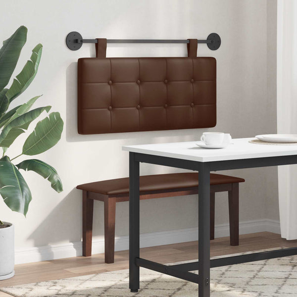 vidaXL Hanging Headboard Brown Artificial Leather