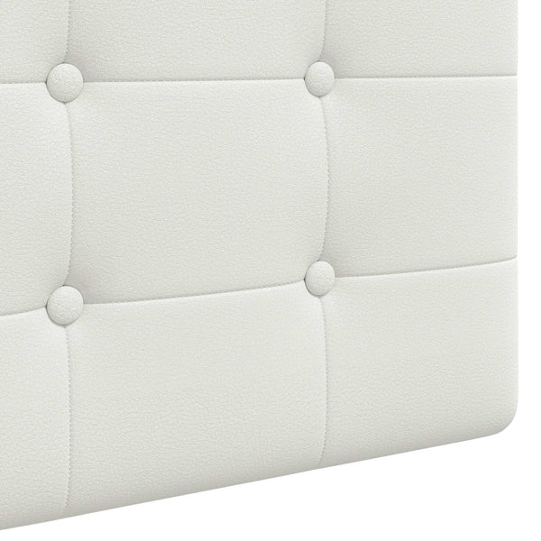 vidaXL Wall-Mounted Headboard White Faux Leather