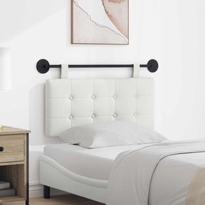 vidaXL Wall-Mounted Headboard White Faux Leather