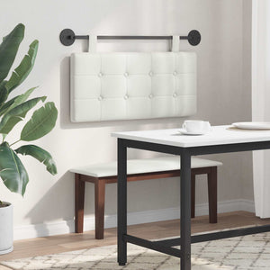 vidaXL Wall-Mounted Headboard White Faux Leather