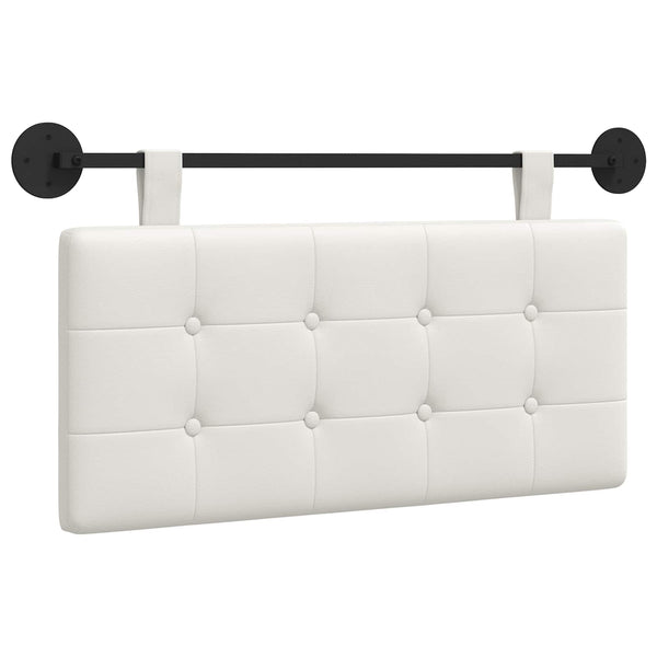 vidaXL Wall-Mounted Headboard White Faux Leather