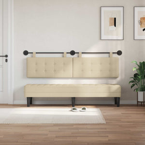 vidaXL Fabric Hanging Headboard
