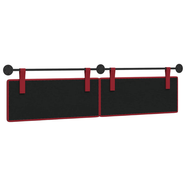 vidaXL Hanging Headboard Wine Red Faux Leather