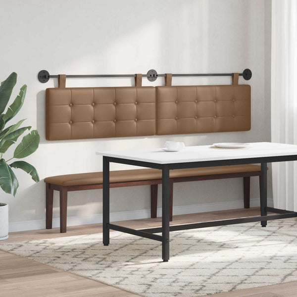 vidaXL Hanging Headboard Cappuccino Faux Leather