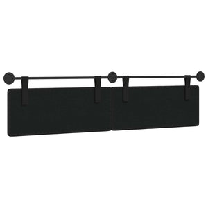vidaXL Wall-Mounted Headboard Black Artificial Leather