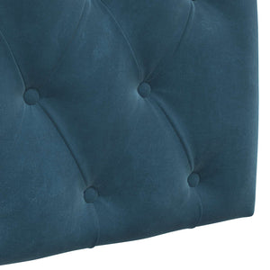 vidaXL Wall-Mounted Headboard Blue Velvet