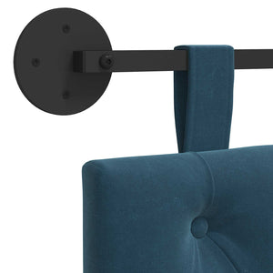 vidaXL Wall-Mounted Headboard Blue Velvet
