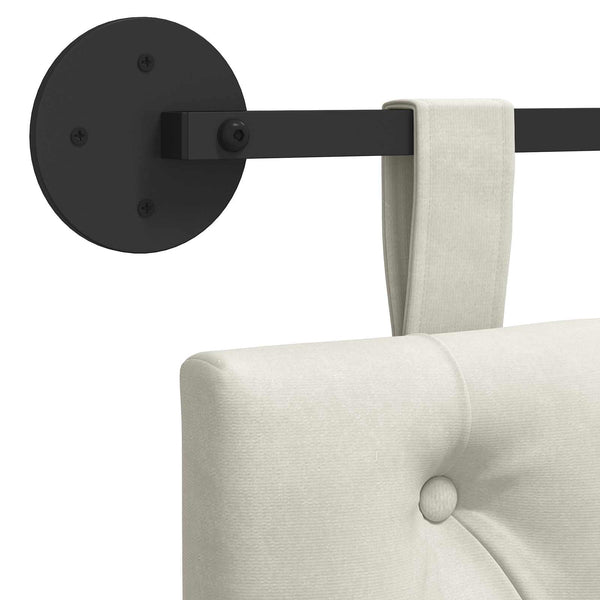 vidaXL Hanging Headboard Cream Velvet