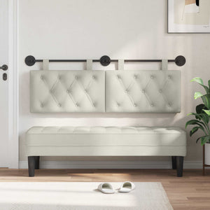 vidaXL Hanging Headboard Cream Velvet